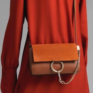 Chloé Small Faye Leather Crossbody Bag.